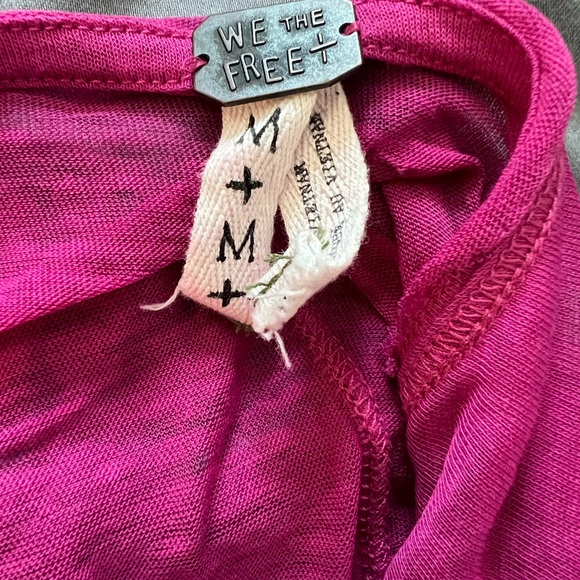 Free People OB537914 Top Relaxed Wild Aster Pink Size M - Picture 5 of 5